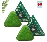 Champú En Barra Nature Triangle, Champú En Barra Usman Grass, Jabón Verde Nature Seven, Sólido En Natural a Base De Plantas, Calmante Y Fortalecedor for El Cabello(2pcs)