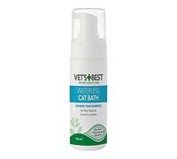 Champú en seco sin aclarado para gatos Vet's Best 150ml | Fórmula suave sin aclarado con manzanilla, aloe vera y avena para limpiar y refrescar el pelaje del gato.