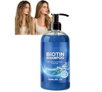 Champú espesante de biotina y romero, champú voluminizante espesante para el cabello, champú fortificado y nutritivo, champú Biotina y Aloe ligero para dar volumen y limpieza diaria (1 unidad)