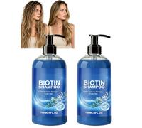 Champú espesante de biotina y romero, champú voluminizante espesante para el cabello, champú fortificado y nutritivo, champú Biotina y Aloe ligero para dar volumen y limpieza diaria (2 unidades)