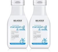 Champú Hidratante COCONUT OIL & QUINOA - 350ml BEAVER (Paquete de 2)