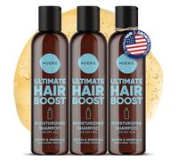 Champú Moerie champu de cabello crecimiento - cabello más largo y grueso - más volumen - vegano - Libre de parabenos y siliconas - todo tipo - champu anticaida - tratamiento hidratante cabello X3