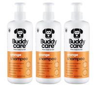 Champú Naranja para Perros de Buddycare - Champú de Limpieza Profunda para Perros - Aroma afrutado - con Aloe Vera y provitamina B5 (500ml x3)