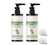 Champú natural para el cabello: fórmula nutritiva y suavizante con extractos de plantas para fortalecer el cabello fino y frágil. Ideal para usar en casa, de viaje (2PCS)