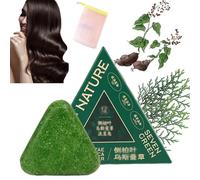 Champú Nature Triangle, champú herbal, champú sólido Natural Grass, champú sólido Natural Usman Grass, cuidado limpiador y nutritivo suave for un cabello con aspecto saludable.(1pcs)
