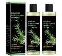 Champú nutritivo para el cuidado reparador, champú orgánico para el crecimiento del cabello con romero y queratina hidrolizada para cabello fino, seco y dañado, voluminizador, vegano (2Pcs)