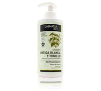 Champú Ortiga Blanca y Tomillo - Revitalizante y Anticaspa - Labnatur Bio | Natural, Ecológico y Vegano - Con Aceite de Eucalipto y Aloe Vera - Purifica, Refresca y Calma - Hecho en España - 450 ml