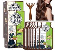 Champú Para Cabello Denso, 2 Cajas,Champú Anticaída | con extracto vegetal de Polygonum multiflorum y jengibre; champú orgánico natural anticaída, con 1 peine de masaje