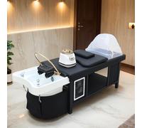Champú para cama de spa, cuidado del cuero cabelludo, equipo de spa con circulación de agua y terapia de fumigación, mesa de masaje para spa, salón de belleza