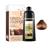 Champú Para Color De Cabello Castaño Claro - Champú Para Tinte Natural Para El Cabello, Tinte Para El Cabello 6 En 1 Que Cubre Las Canas, Champú De Color De Larga Duración Para Hombres Y Mujeres