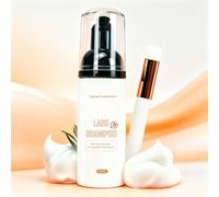 Champú para de extensión 50 ml, limpiador sin aceite para extensión de pestañas, champú con cepillo para el cuidado de las pestañas, para salón y cuidado en casa