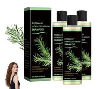 Champú Para El Cabello Con Romero, Champú Espesante Y Fortalecedor Con Queratina Hidrolizada Y Vitamina C, Fórmula Nutritiva E Hidratante Para Mujeres Y Hombres (3 unidades)