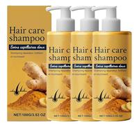 Champú para el cuidado del cabello de jengibre, champú de jengibre para adelgazar el cabello, mejora las puntas abiertas y fortalece los mechones, da volumen al cabello fino. (3 unidades)