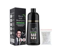 Champú Para El Pelo Negro Tinte, Color Negro Para Hombres Mujeres, Champú Instantáneo Para Teñir El Pelo, Champú Para Oscurecer El Pelo Negro, Para Cubrir El Pelo Gris- Blanco (Black)
