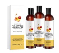 Champú para rastas con vinagre de manzana: Ligero y refrescante, limpia suave y profundamente la grasa y la suciedad de las trenzas, dejando el cuero cabelludo con una sensación de frescura.