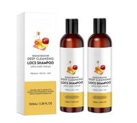 Champú para rastas con vinagre de manzana: Ligero y refrescante, limpia suave y profundamente la grasa y la suciedad de las trenzas, dejando el cuero cabelludo con una sensación de frescura.