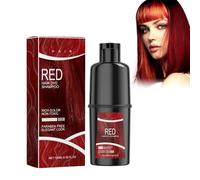 Champú Para Teñir El Cabello 3 En 1 - Instantáneo Y Natural, Duradero Para Hombres Y Mujeres (Rojo)