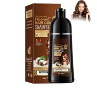 Champú Para Teñir El Cabello Con Aceite De Coco 500ml, Champú Natural Instantáneo 3 En 1, Champú Hair Dye Nutritivo De Coco Hidratación Intensa, El Color Es Duradero, Tener Un Cabello Hermoso