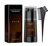 Champú para Teñir El Cabello Negro 3 en 1, Champú Tinte Negro 3 en 1 instantáneo, Cobertura de Canas, Fórmula Herbal Natural, 200 ml (Marrón)