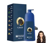 Champú para teñir el cabello Qiweitang, color negro y castaño, tinte con proteína de caviar para hombres y mujeres, fórmula vegetal natural para canas, acondicionador nutritivo. (Natural Black)