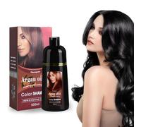 Champú para tinte de pelo negro 500 ml, 3-IN-1Champú de Color Para el Cabello Instantáneo, Planta Tinte Cabello Rápido, Hair Dye Shampoo Natural, Teñir el cabello en unos minutos