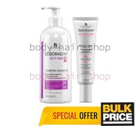 Champú para tratamiento de pérdida de cabello graso + exfoliante profesional ...