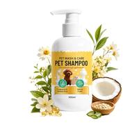 Champú Perros Piel Sensible Natural Suave Alisador Portátil Gel Limpiador | Champú para Gatos Líquido Apto para Cachorro Baño Aseo Cuidado Cepillo de Pelo Ducha Seca Patas Spa en el Hogar