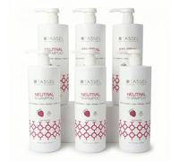 Champú Profesional Neutro Fresa 1L x6 - Champú Profesional Peluquería para Todo Tipo de Cabello - Limpieza Suave Uso Diario y Equilibrado - Champú Formato Ahorro Grande Familiar (Pack de 6)