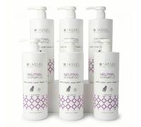 Champú Profesional Neutro Lavanda 1L x6 - Champú Profesional Peluquería para Todo Tipo de Cabello - Limpieza Suave Uso Diario y Equilibrado - Champú Formato Ahorro Grande Familiar (Pack de 6)