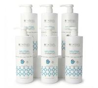 Champú Profesional Neutro Nata 1L x6 - Champú Profesional Peluquería para Todo Tipo de Cabello - Limpieza Suave Uso Diario y Equilibrado - Champú Formato Ahorro Grande Familiar (Pack de 6)