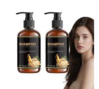 Champú regulador de aceite y nutritivo con romero y ginseng - Champú limpiador profundo, fortalecedor y espesante para cabello graso, seco y débil - Aplicación diaria suave (2 unidades)