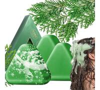 Champu Solido, 3 * 100g Usman Grass Hair Soap, Arroz Glutinoso Agua Champú Sólido Nature Triangle Jabón Para Cabello Con Hojas Cedro Y Polygonum, Calma Y Fortalece El Cabello Crecimiento