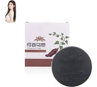 Champú sólido para c/abello negro reverso, champú activador de raíces para la caída del cabe/llo y restaura el color, limpia el ca/bello y el cuero cabe/lludo.