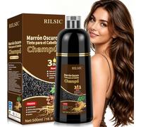 Champú Tinte Castaño Oscuro Cubre Canas, Hair Dye Shampoo,Champu Colorante