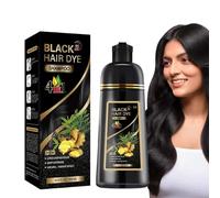 Champú Tinte Cubre Canas,500ml Black Hair Dye Shampoo 3 en 1,Tinte Natural para el Cabello,Champú Tinte para Canas,Tinte Pelo Instantáneo,Cubre Canas en Minutos para Mujer Hombre