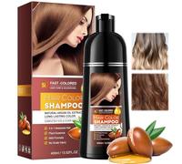 Champú Tinte Cubre Canas,Hair Dye Shampoo,Champú Colorante 3 En 1 MarróN,Cobertura Total De Canas,TeñIdo InstantáNeo De Cabello Y Barba,Color Natural Y Larga DuracióN,Para Hombre Y Mujer,400ml