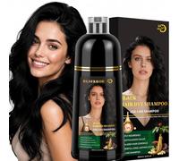 Champú Tinte Cubre Canas, Negro Hair Dye Shampoo 3 en 1, Champu Tinte Canas