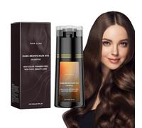 Champú Tinte,Hair Dye Shampoo,Champu Tinte Canas Mujer,Champu Colorante,Hair Color Shampoo,Champú Color Tinte Pelo Barba Champu Canas Instantáneo,Cubre Canas,Marrón oscuro