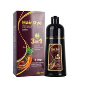 Champú Tinte Marrón Para El Cabello, 500ml Champú Colorante Natural Con Extractos Botánicos, Cubre Las Canas Mientras Lavas, Brillo Radiante Y Color Duradero, Hair Dye Shampoo