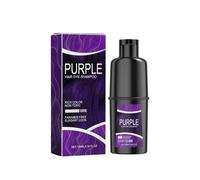 Champú Tinte Morado Acción, Champú Colorante con Ingredientes Herbales 100ml, Tinte Instantáneo 3 en 1, Proporciona Cobertura Total de Canas y Cuida el Cabello en el Proceso, Para Hombre y Mujer