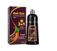 Champú Tinte Natural Para El Cabello Color Castaño 500ml, Coloración Persistente, Cubre Canas, Para Un Cabello Brillante Y Suave, Para Hombres Y Mujeres, Hair Dye Shampoo