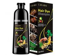 Champú Tinte Negro 3 en 1 para Canas | Color Natural, Cubre Canas Rápido, Sin Amoníaco | Champú Colorante Cabello Hombre y Mujer - 500 ml