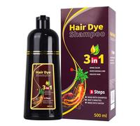 Champú Tinte para el Cabello 500ml Champú Decolorante Vegetal con Espuma, Cubre las Canas, Fácil de Aplicar y Rápido Teñido, 8 Colores Disponibles (Rojo Vino)