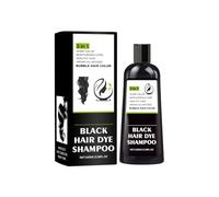 Champú Tinte para el Cabello - Negro, Hair Dye Shampoo, Tinte Negro Profundo para Cabello Radiante, Color Duradero Resistente al Desvanecimiento, Aplicación Fácil y Rápida en Casa