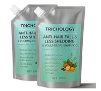 Champú Trichology Anticaída, Reducción de Caída y Voluminizador - Fortalece las Raíces, Nutre el Cuero Cabelludo, Ayuda a Reducir la Caída del Cabello, Aporta Volumen y Nutre el Cuero Cabelludo (2PCS)