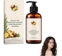 Champú Voluminizador con Aceite de Batana, Romero y Jengibre, Fortalecedor para la Caída del Cabello, Nutritivo Profundo, Voluminizador y Fortalecedor de Raíces