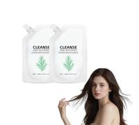 Champú voluminizador de romero para cuero cabelludo graso - Champú espesante con aminoácidos de romero para cabello fino - Mezcla espesante para fortalecer el cabello y reducir la caída (2 Cajas)