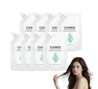 Champú voluminizador de romero para cuero cabelludo graso - Champú espesante con aminoácidos de romero para cabello fino - Mezcla espesante para fortalecer el cabello y reducir la caída (8 Cajas)