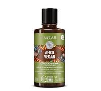 Champú y acondicionador afro vegano INOAR con aceite de ricino y manteca de karité