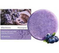 Champú y acondicionador de arándanos en barra, jabón natural para el cabello fino y encrespado, reduce la caída y la rotura, controla el encrespamiento y cuida el cuero cabelludo (1 Pcs)